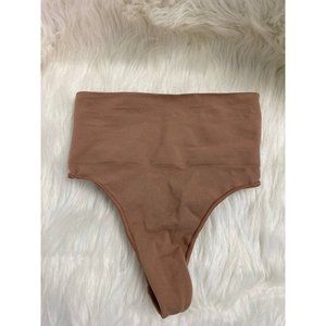 Skims Core Control Thong Shapewear Sz S/M Brown